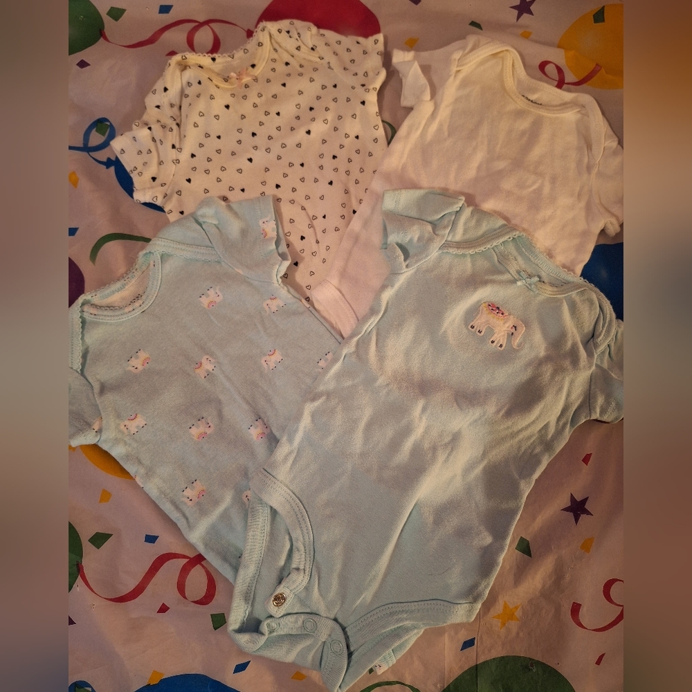Set of 4 Carter's One Piece,Size 3m